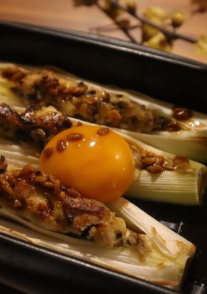 長葱の味噌つくねボート-レシピのメイン写真