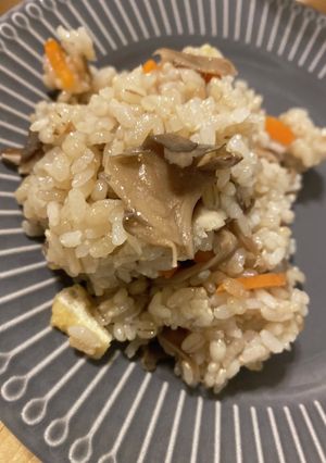 まいたけ きのこご飯 生姜オイル QC-レシピのメイン写真