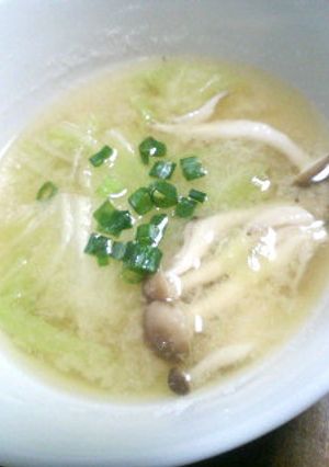 ぽかぽか白菜のみぞれ味噌スープ☆-レシピのメイン写真