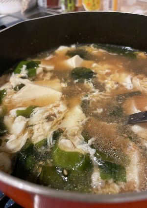 玉子の白身とわかめの胡麻香るスープ-レシピのメイン写真