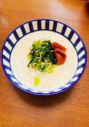かぶの葉とじゃこのオートミール粥-レシピのメイン写真