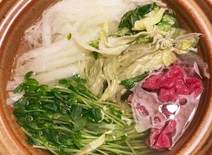 豆苗、大根とレタス、牛しゃぶ肉あっさり鍋-レシピのメイン写真