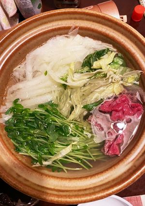 豆苗、大根とレタス、牛しゃぶ肉あっさり鍋-レシピのメイン写真