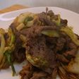 白菜と牛肉のお酢炒め