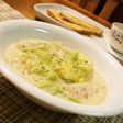 *新キャベツと鶏ムネ肉のクリーム煮*