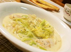 ＊新キャベツと鶏ムネ肉のクリーム煮＊-レシピのメイン写真