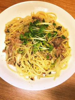 白菜とサバ缶のピリ辛パスタ-レシピのメイン写真