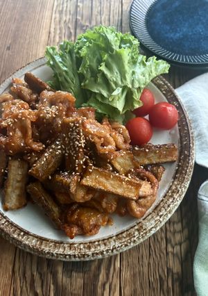 香ばしごぼうと豚の甘辛揚げ-レシピのメイン写真