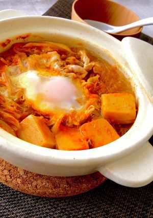 高野豆腐のチゲ鍋-レシピのメイン写真