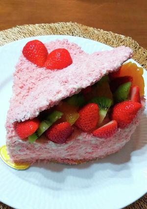 米粉活用 苺の♡バレンタインケーキRAW-レシピのメイン写真