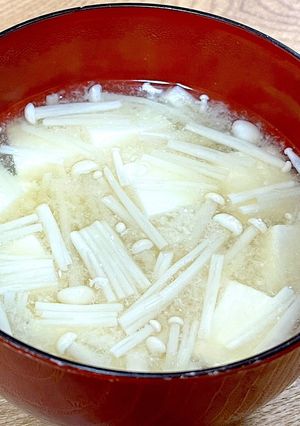 豆腐とえのきの味噌汁-レシピのメイン写真