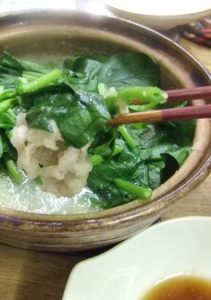 常夜鍋みたいなみぞれ鍋（おひとり様用）-レシピのメイン写真