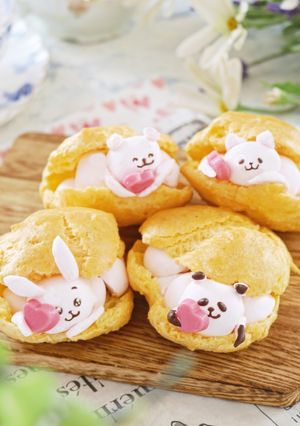 初心者でも簡単♡米粉の動物シュークリーム-レシピのメイン写真