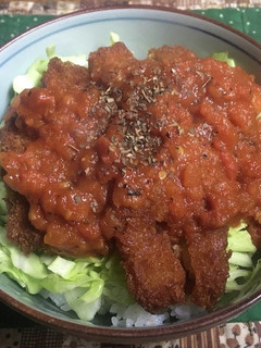 トマトソースかつ丼-レシピのメイン写真