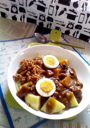 レトルトカレー改造作戦13~ボンカレーに-レシピのメイン写真
