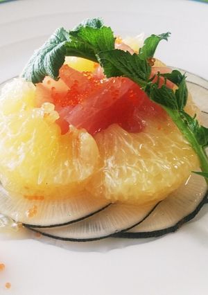 黒大根とグレープフルーツの前菜-レシピのメイン写真