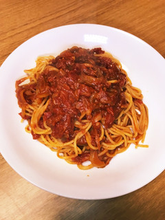赤味噌トマトソースのピリ辛パスタ-レシピのメイン写真