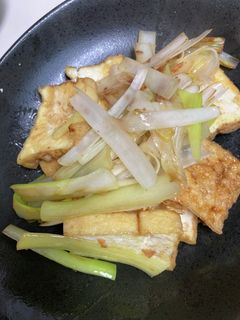 厚揚げと 旬の長ねぎ 焼いただけ-レシピのメイン写真