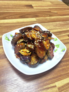 韓国のおかず!焼きナスの醤油和え-レシピのメイン写真