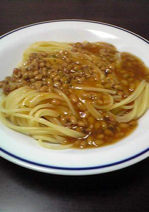 大好き!麻婆納豆パスタ!-レシピのメイン写真