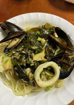 アワビ(海の幸)のパスタ-レシピのメイン写真