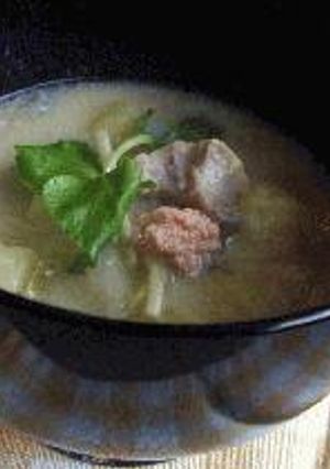 鱈の肝（白子でもOK）とタラコの白味噌汁-レシピのメイン写真