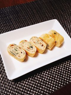 お弁当にぴったり♡なめ茸大葉入り卵焼き-レシピのメイン写真
