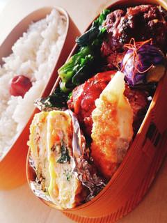 ベーコンと大葉の玉子焼き☆お弁当-レシピのメイン写真