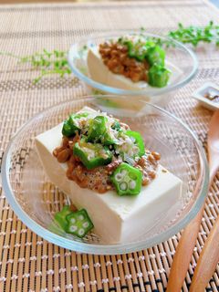 糖質制限ダイエット★豆腐と納豆のサラダ-レシピのメイン写真