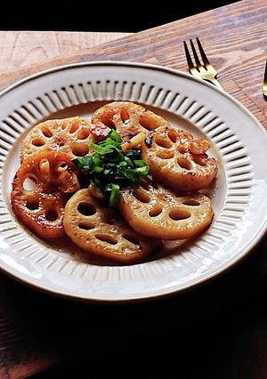 冷凍レンコン★お酒がススム麺つゆバター焼-レシピのメイン写真