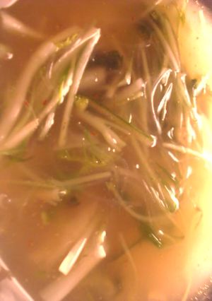 水菜と春雨のピリ辛あんかけスープ-レシピのメイン写真