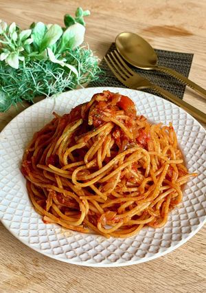 トマト缶で簡単＊暗殺者のパスタ-レシピのメイン写真