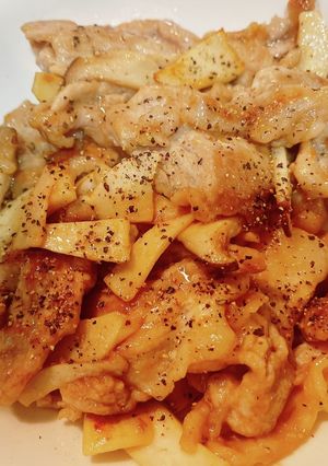 簡単☆豚こまとエリンギ のポン酢炒め-レシピのメイン写真