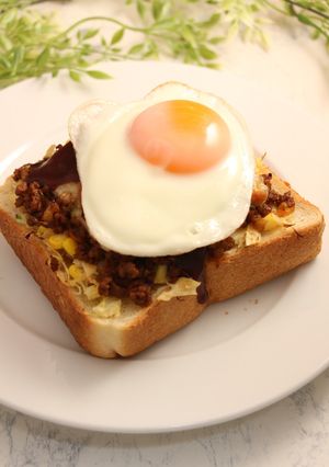 簡単！グレインハンバーグトースト-レシピのメイン写真