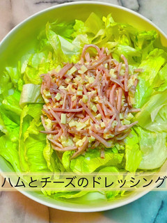 ハムとチーズの食べるドレッシングサラダ-レシピのメイン写真