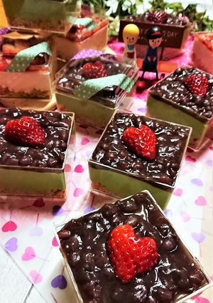 バレンタイン♥小倉まっ茶レアチーズケーキ-レシピのメイン写真