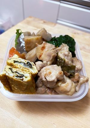 ワンパン調理☆鶏肉とかんたん酢炒め弁当-レシピのメイン写真