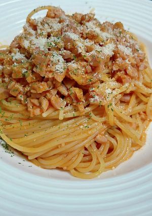 ベーコンのトマトパスタ-レシピのメイン写真