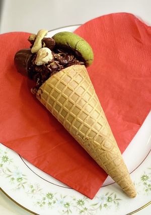 シュガーコーンでバレンタインチョコレート-レシピのメイン写真