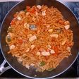 お手軽!魚介のパスタパエリア