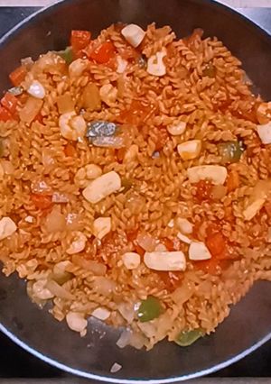 お手軽！魚介のパスタパエリア-レシピのメイン写真