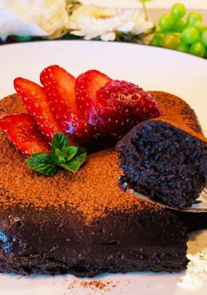 レンジで4分！豆腐で作るショコラケーキ-レシピのメイン写真