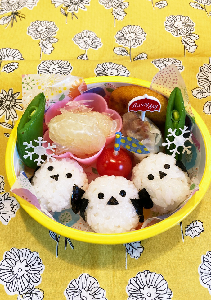 幼稚園年少　シマエナガ　お弁当-レシピのメイン写真