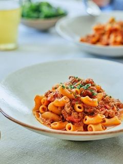 ワンパンミートソースパスタ-レシピのメイン写真