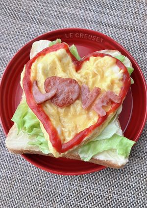 ハートのオープンサンド-レシピのメイン写真