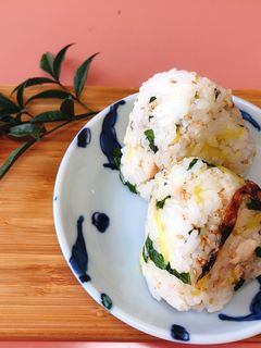 【朝食】さばたくおにぎり-レシピのメイン写真