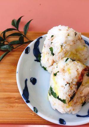 【朝食】さばたくおにぎり-レシピのメイン写真