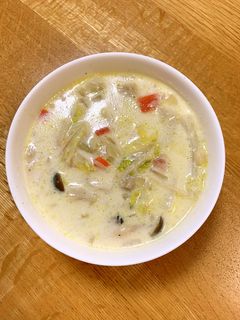 白菜ときのこのミルクスープ-レシピのメイン写真