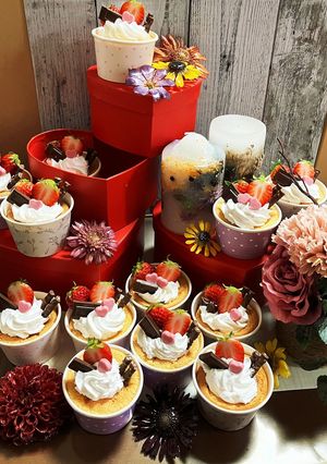 バレンタインにカップシフォンケーキ-レシピのメイン写真