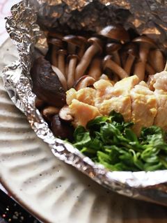 豚肉ときのこと豆苗のホイル蒸し-レシピのメイン写真